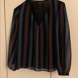 Madewell xs striped blouse